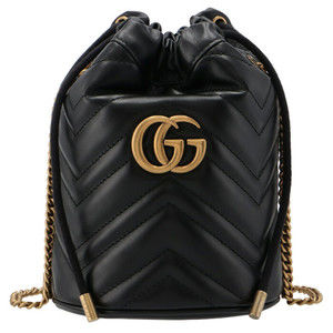 Gucci GG Marmont Mini Baguette Shoulder Bag Black